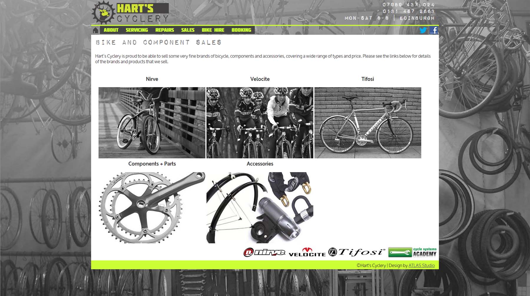 Hart's cyclery website
